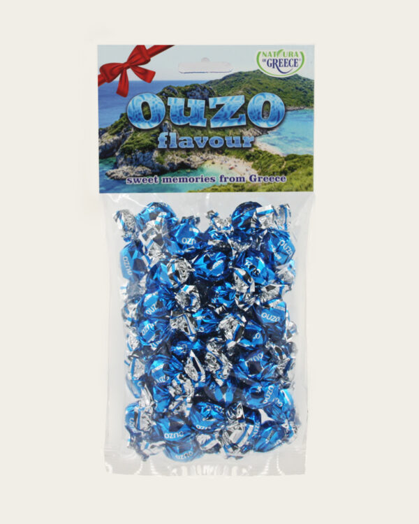 ΚΑΡΑΜΕΛΕΣ ΟΥΖΟ ΜΕ ΚΑΡΤΕΛΑΚΙ SWEET MEMORY FROM GREECE 180γρ (Βάρκα) Σειρά Τοπικά Ζαχαρώδη